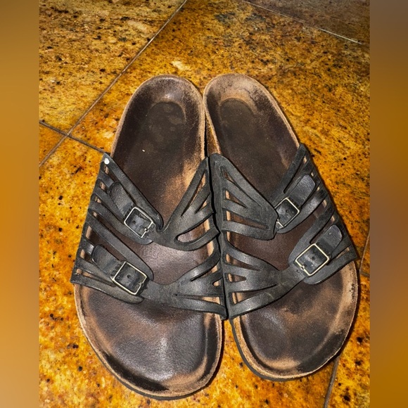 Birkenstock Shoes - Birkenstock Black Strappy Sandals sz 40